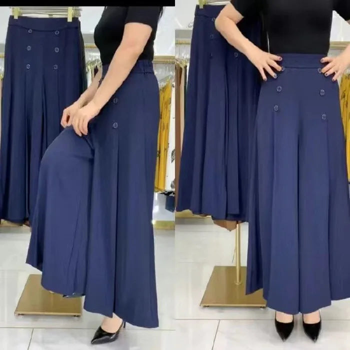 Pantalon Large Femme Vintage Café Taille Haute | MDN Store