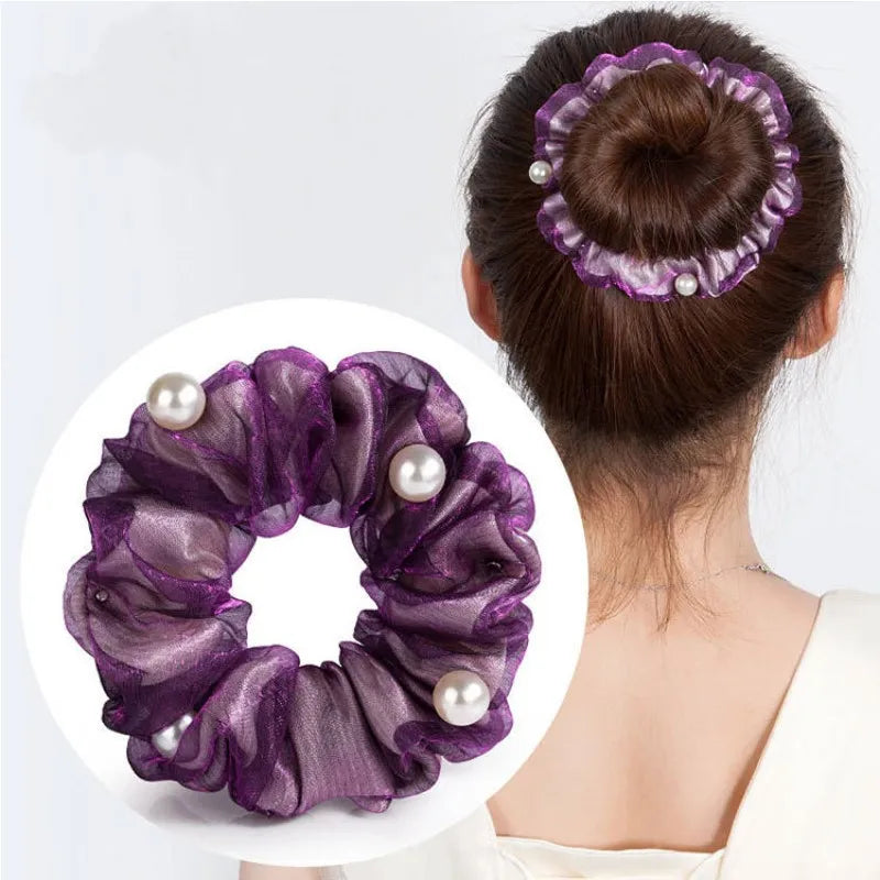 Chouchou Dentelle Nœud Fantaisie - Élastique Cheveux Femme Fille Haute... | MDN Store