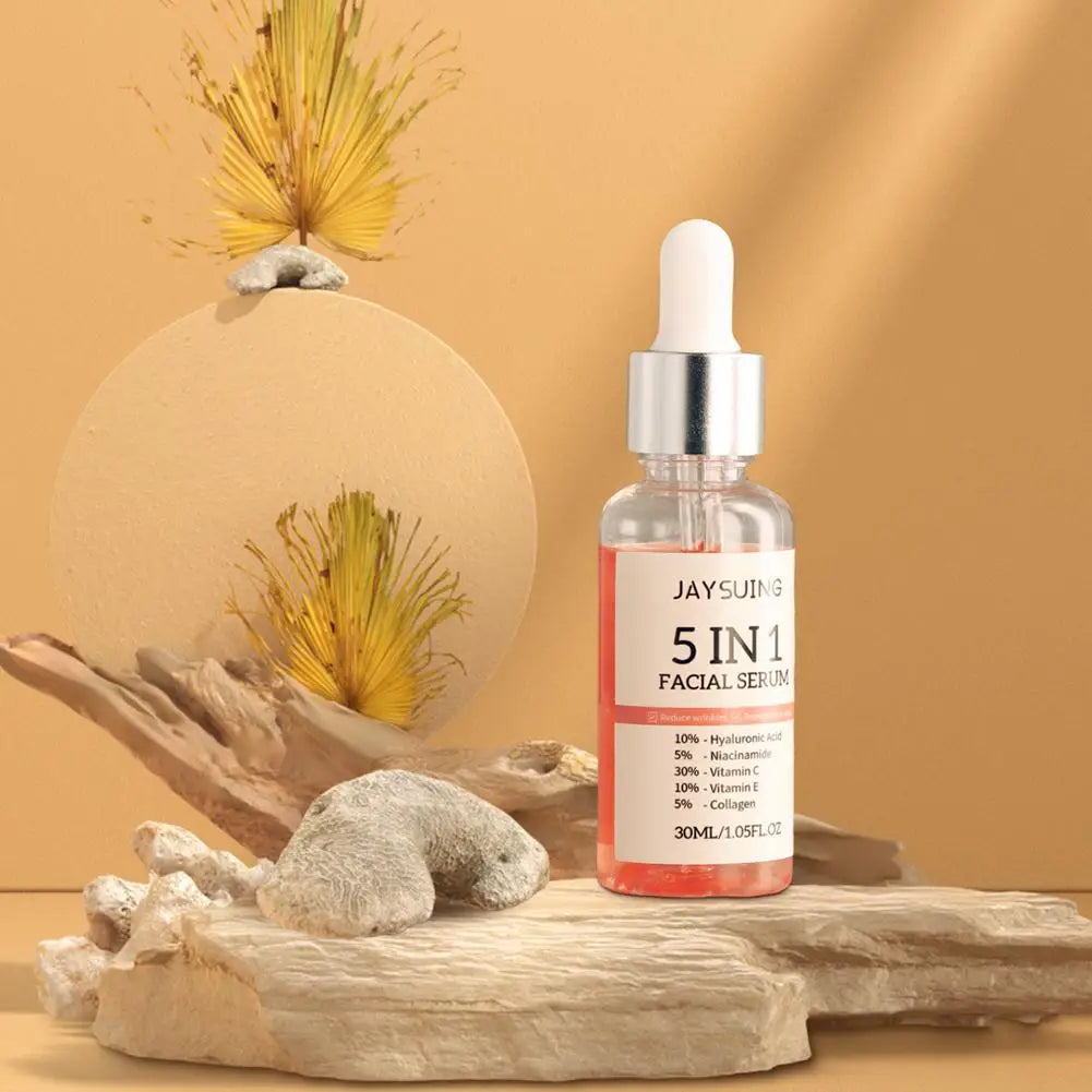 Sérum Visage 5 en 1 Vitamine C 30% Niacinamide Acide Hyaluronique Anti-Rides | MDN