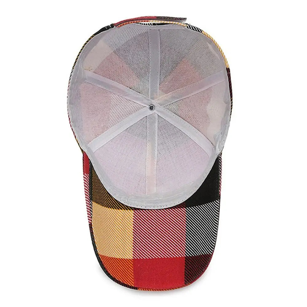 Casquette Baseball Carreaux Rouge | MDN