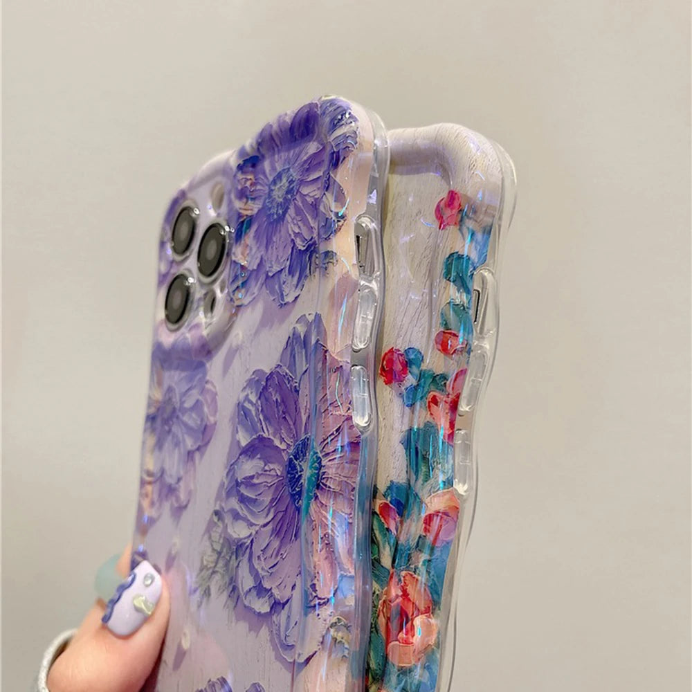 Coque iPhone Peinture Fleurs Rétro - 16 15 14 13 12 Pro Max | MDN Store
