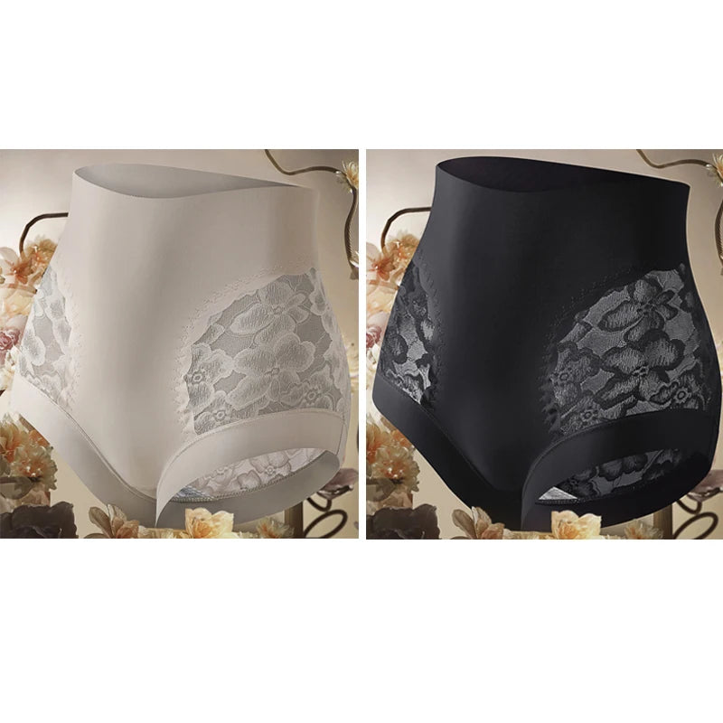 Lot 2 Culottes Gainantes Taille Haute Femme Sans Coutures - Gaine Ventre Plat Minceur | MDN