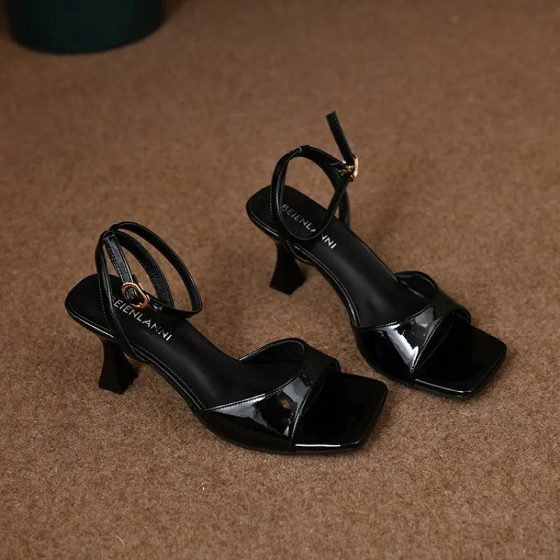 Sandales Talon Fin Femme Soirée Élégant Sangle Boucle Été | MDN Store 25