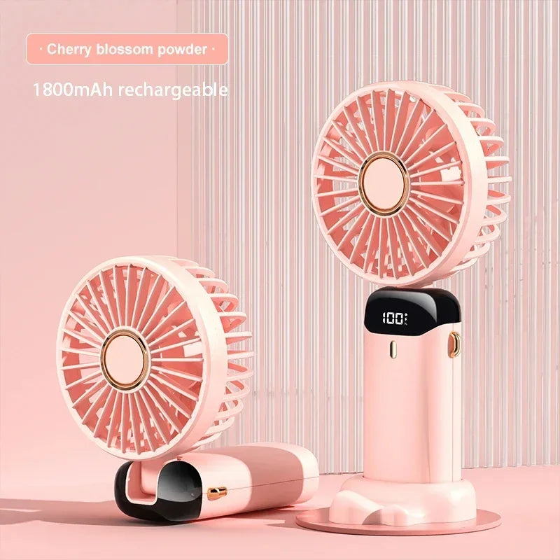 Mini Ventilateur de Cou Portable USB 5 Vitesses 1800mAh Ecran LED | MDN Store 25