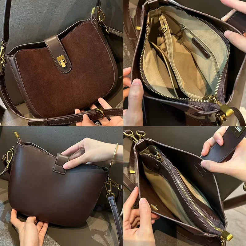 Sac Cabas Cuir Véritable Daim Luxe | MDN Store