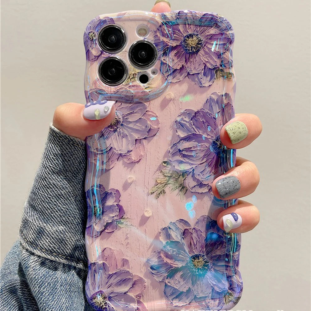 Coque iPhone Peinture Fleurs Rétro - 16 15 14 13 12 Pro Max | MDN Store