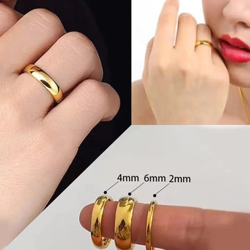 Bague Couple Acier Plaqué Or 18K 8mm | MDN Store