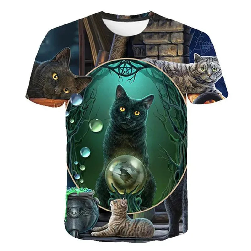 T-Chemise Chat Mystérieux 3D Ample Femme | MDN Store