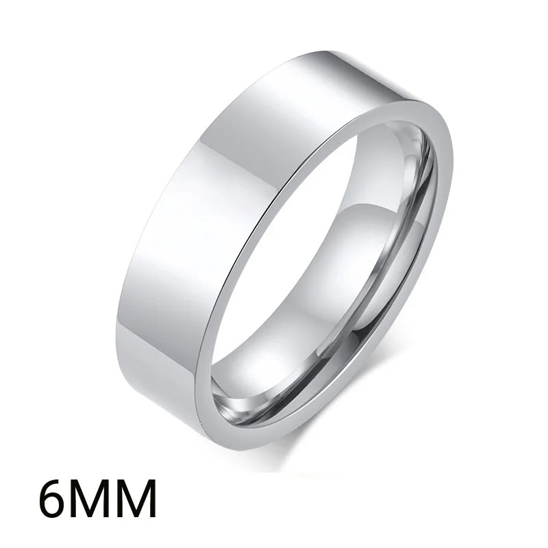 Bague Alliance Acier Femme 2-8mm | MDN Store