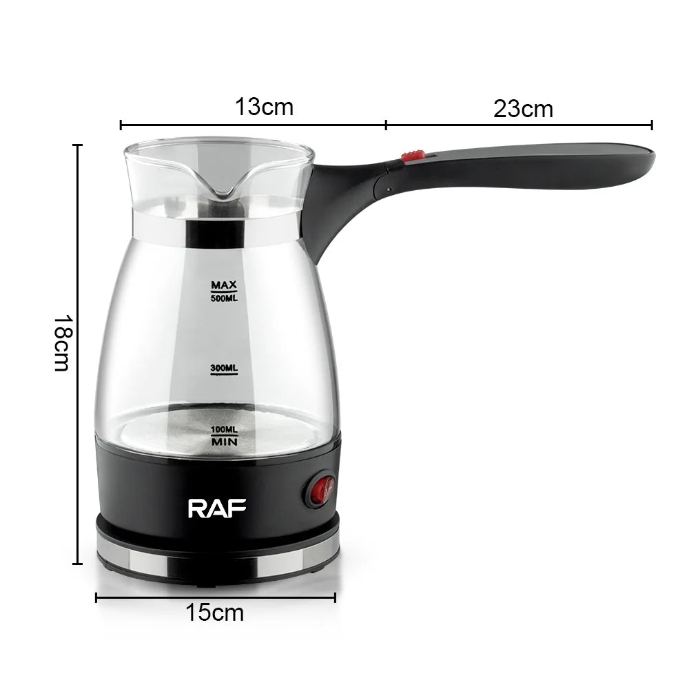 Cafetière Électrique Turque 600W Pot Verre Moka Italien | MDN Store