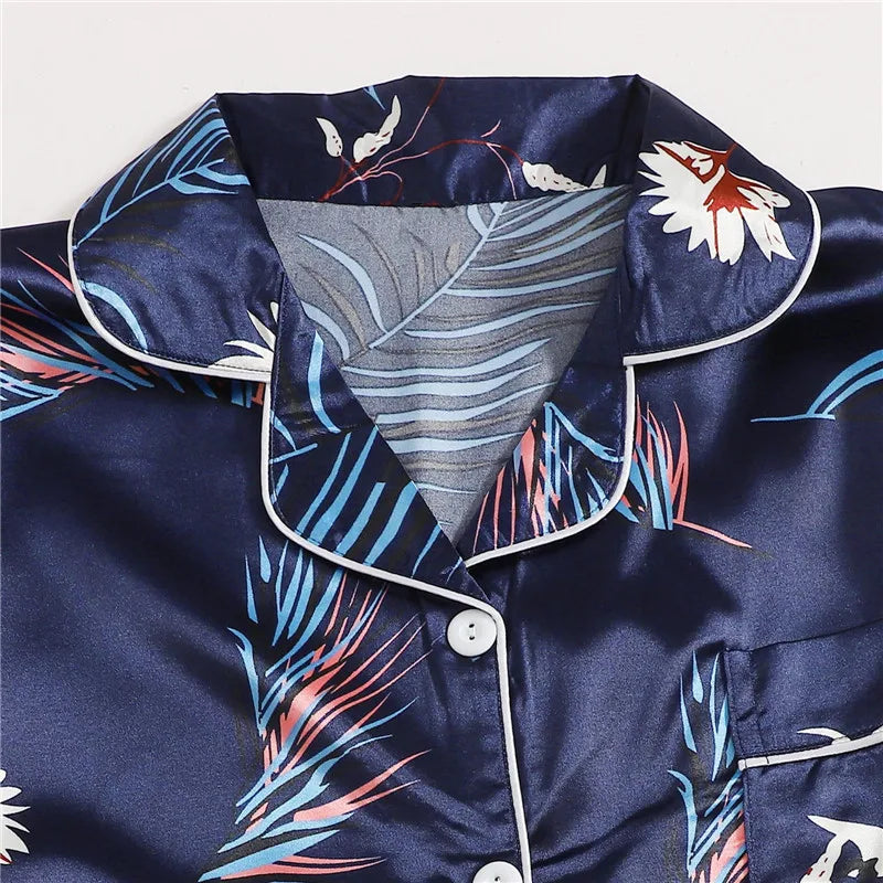 Pyjama 4 Pièces Satin Nuisette | MDN Store