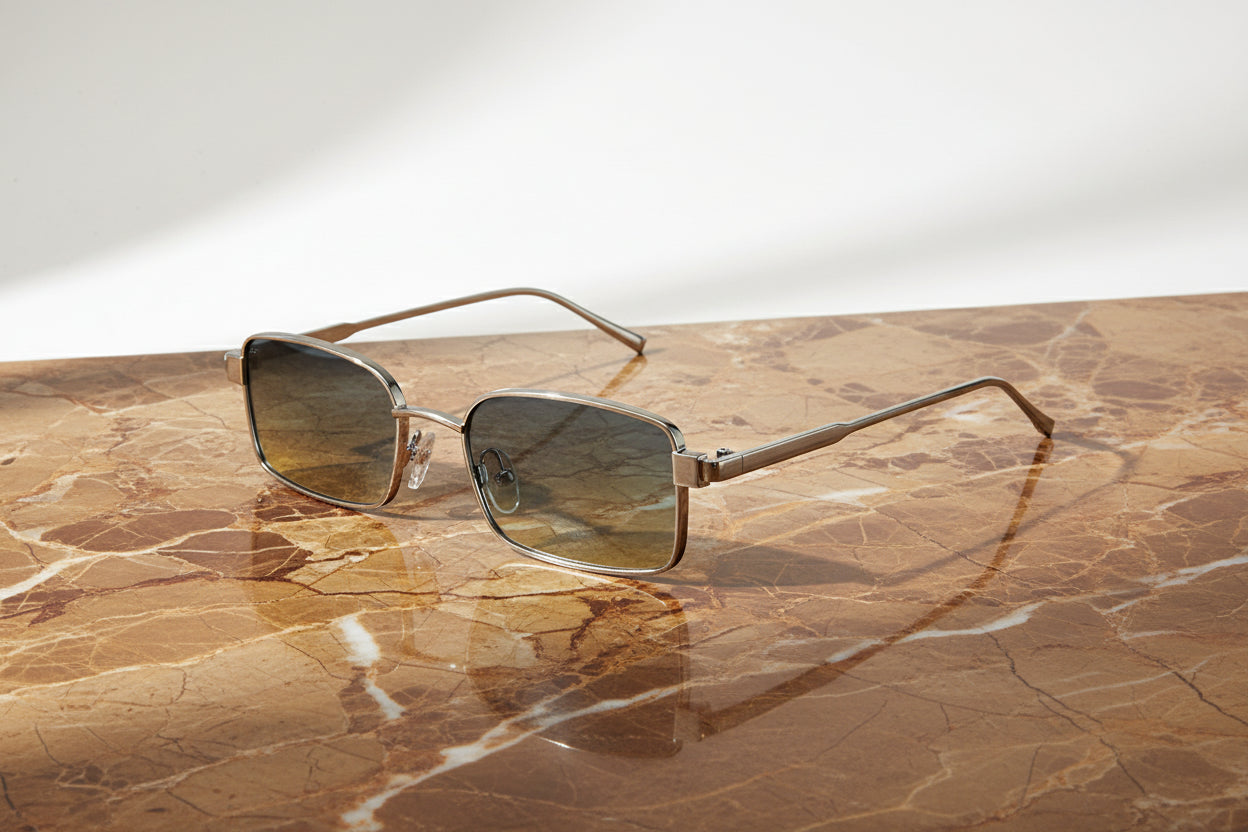 Lunettes Soleil Rectangle Y2K Alliage | MDN