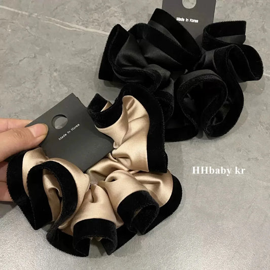 Chouchou Satin Velours Fleur | MDN