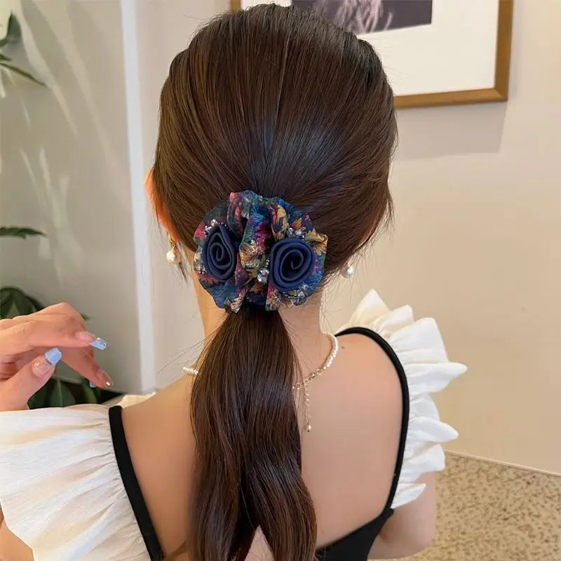 Bandeau Cheveux Fleur Maille Élégant | MDN