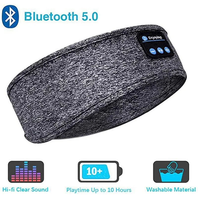 Bandeau Bluetooth Sport Sommeil Écouteurs Sans Fil Masque Yeux Musical | MDN