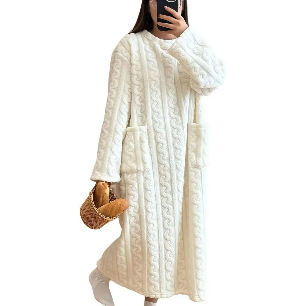 Chemise Nuit Flanelle Poches Hiver | MDN Store