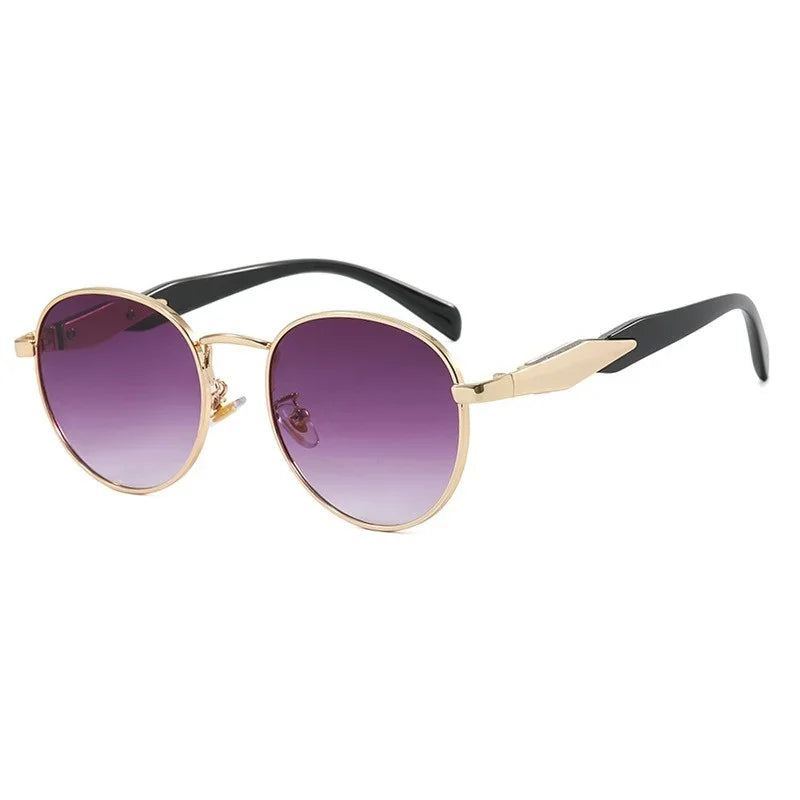 Lunettes de Soleil Rondes Vintage Métal UV400 - Femme | MDN