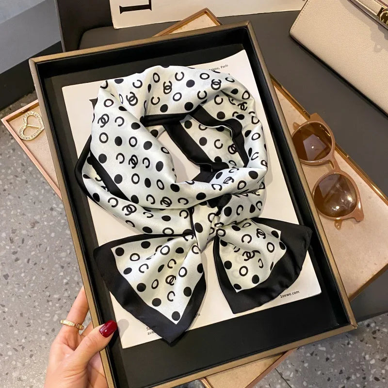 Foulard Soie Long Étroit Femme Cravate | MDN Store