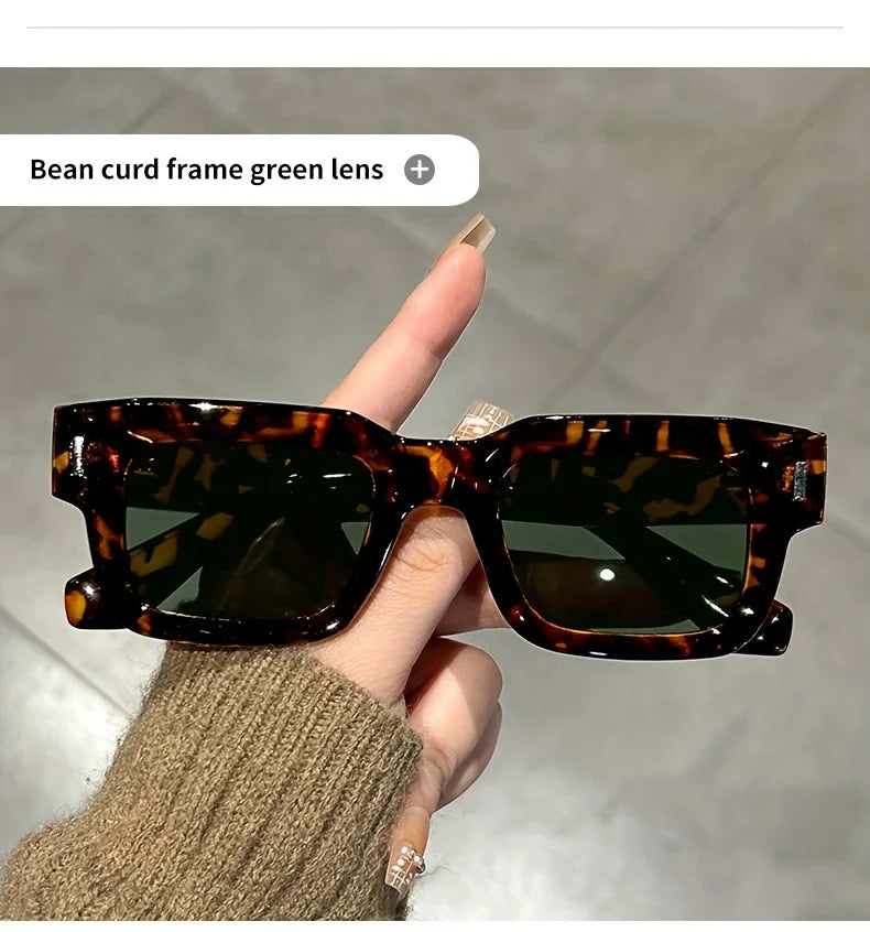 Lunettes Soleil Rectangle Léopard | MDN Store