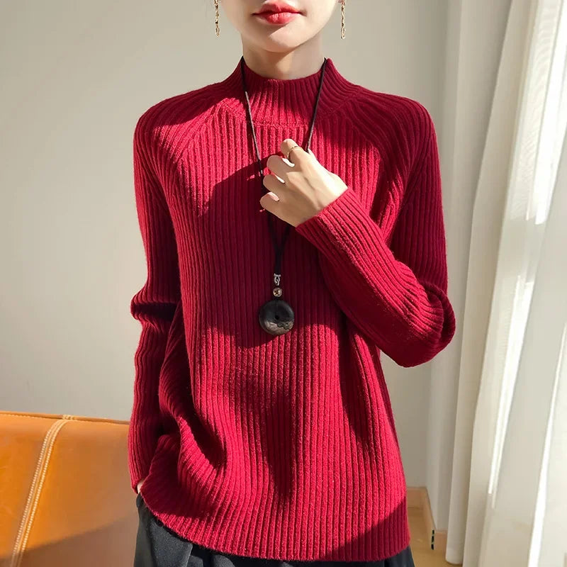 Pull Sans Manches Femme Col Montant Tricot Epais Layering 6 Coloris | MDN Store