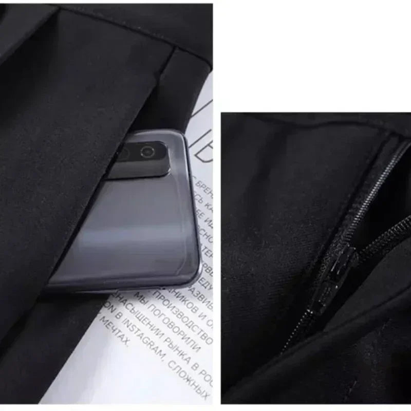 Pantalon Femme Taille Haute Droit Été Léger Costume - MDN