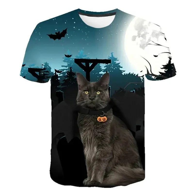 T-Chemise Chat Mystérieux 3D Ample Femme | MDN Store