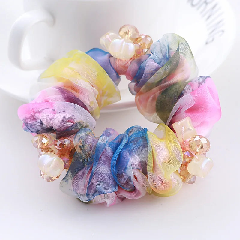 Chouchou Dentelle Nœud Fantaisie - Élastique Cheveux Femme Fille Haute... | MDN Store