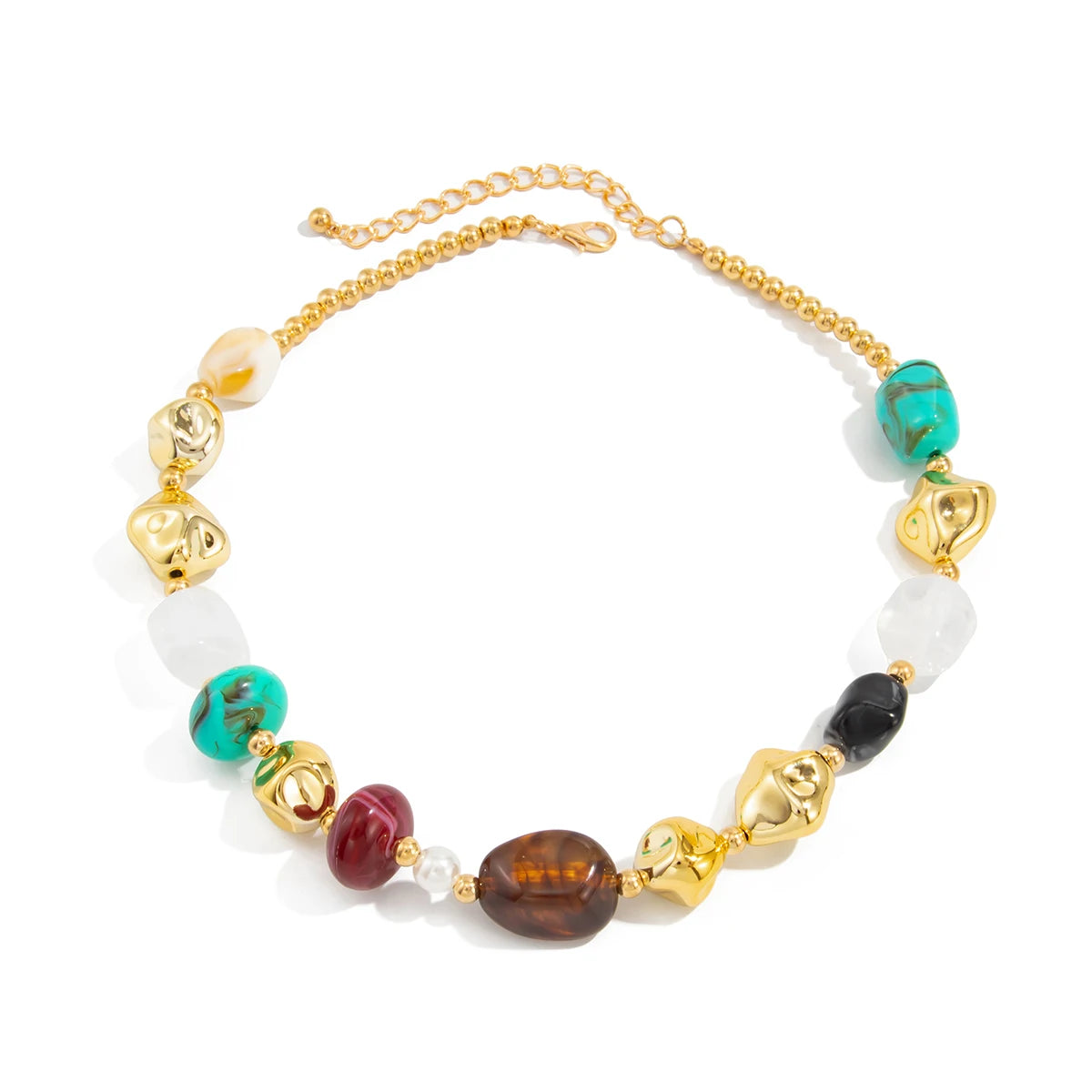 Collier Ras-de-Cou Perles Résine Bohème | MDN Store