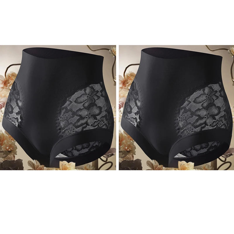 Lot 2 Culottes Gainantes Taille Haute Femme Sans Coutures - Gaine Ventre Plat Minceur | MDN