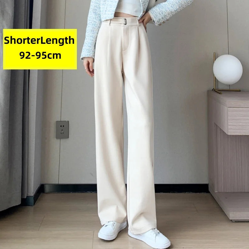 Pantalon Laine Large Femme Boutons Milk Tea | MDN Store