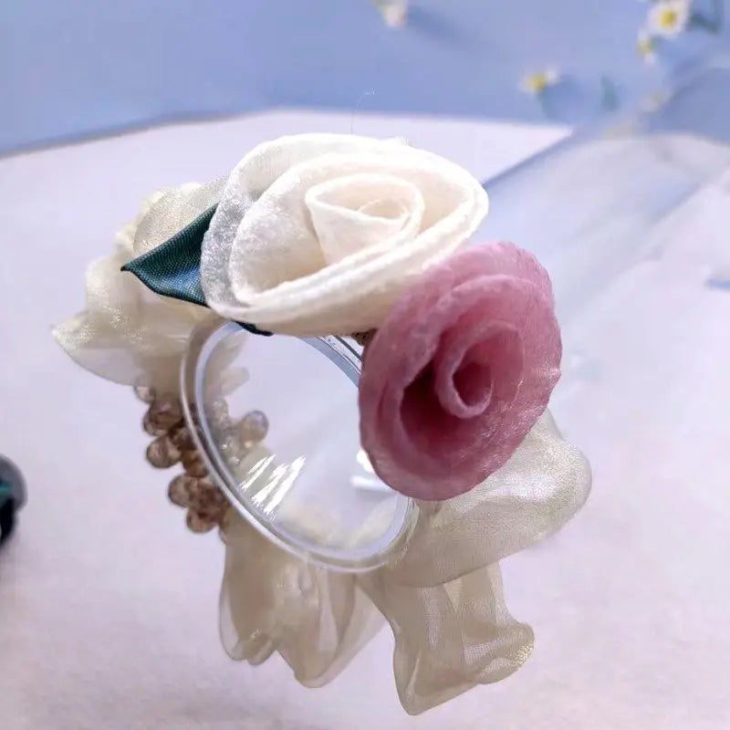 Chouchou Dentelle Nœud Fantaisie - Élastique Cheveux Femme Fille Haute... | MDN Store