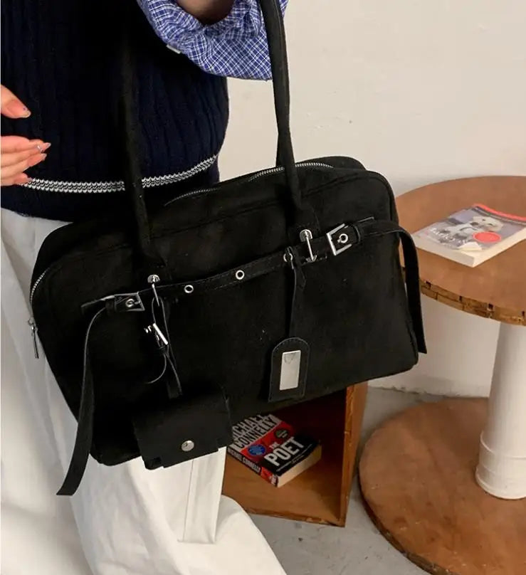 Sac à Main Femme Cuir Daim Vintage Grande Capacité Bureau - MDN