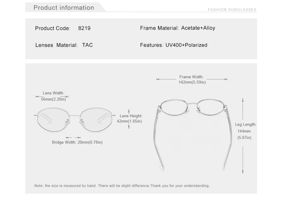 KINGSEVEN Lunettes de Soleil Rétro Ovale Polarisées UV400 Femme Luxe | MDN Store 25