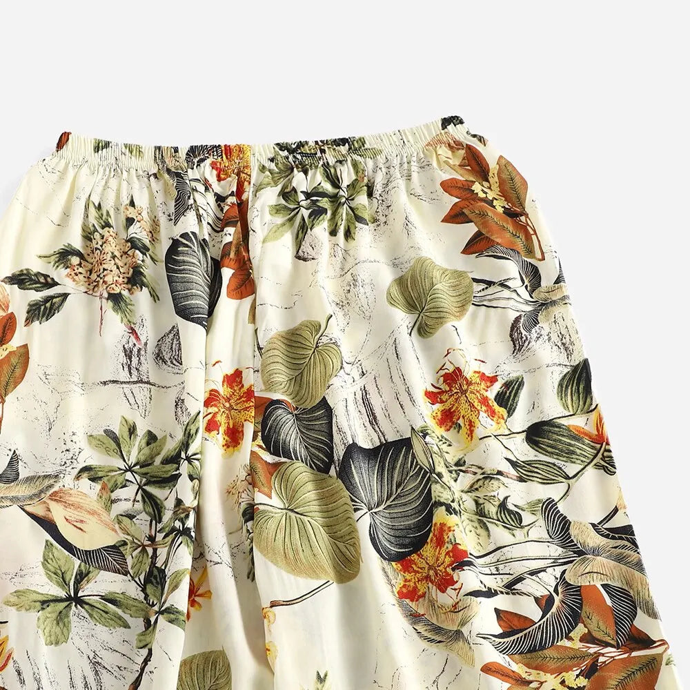 Pantalon Femme Décontracté Ample Jambe Grande Plage Ete Taille | MDN Store