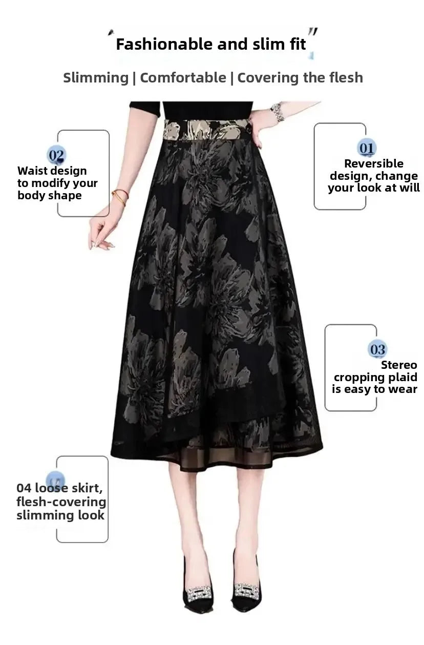 Jupe Courte Femme Fleurie Réversible Taille Haute A-Line Été | MDN Store