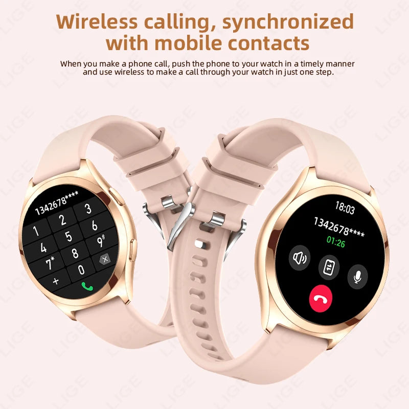 Montre Connectée Femme Luxe 1.27" Boussole IP68 | MDN Store
