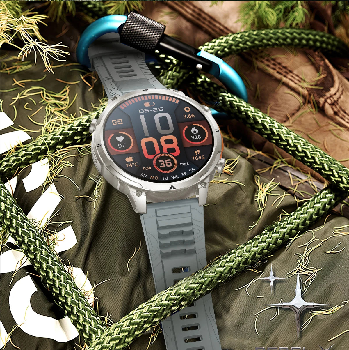 Montre GPS Militaire 1.7" 720mAh Lampe LED IP68 | MDN