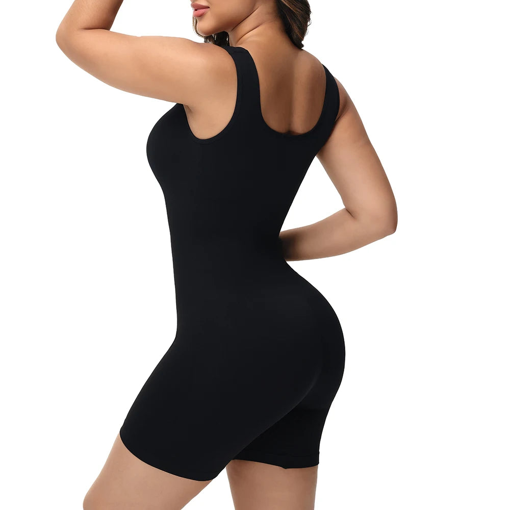 Body Gainant Bretelles Larges Shorty Femme - Gaine Complète Ventre Plat Confortable | MDN