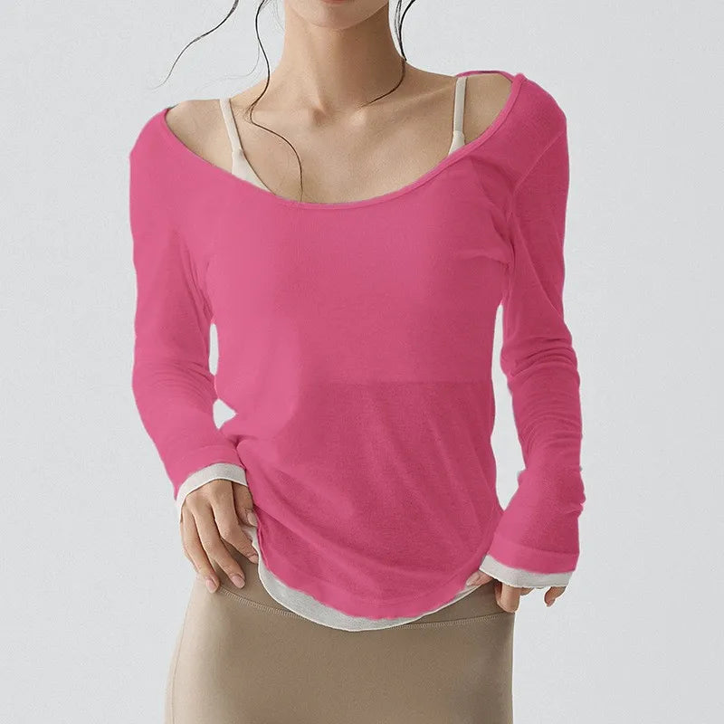 T-Chemise Sport Femme Manches Longues Yoga | MDN Store