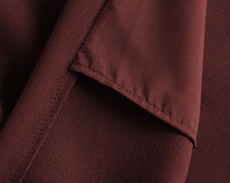 Jupe Droite Fendue en Laine Élégante Automne-Hiver | MDN Store