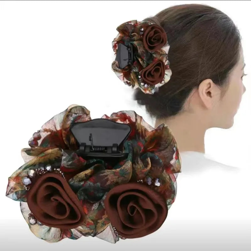 Pince à Cheveux Crabe Fleurie - Accessoire Cheveux Élégant et Pratique | MDN Store