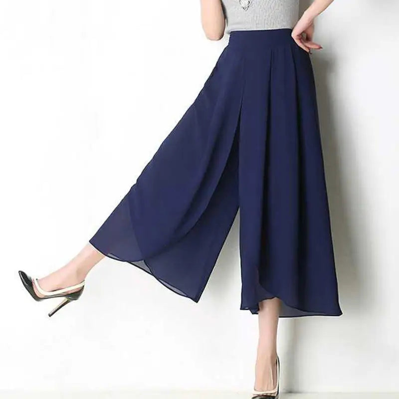 Pantalon Large Mousseline Taille Haute | MDN Store