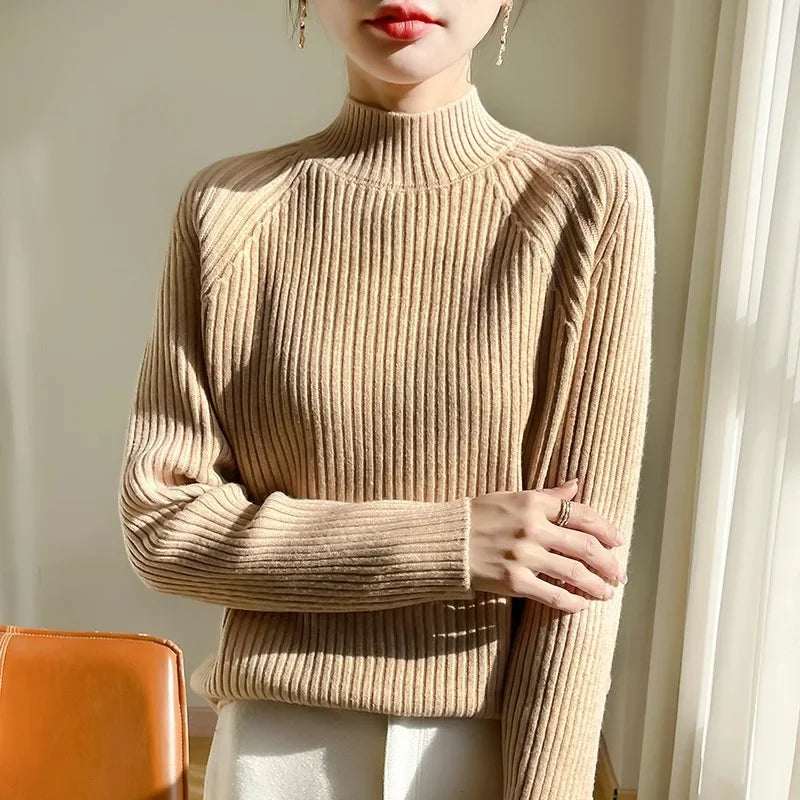 Pull Sans Manches Femme Col Montant Tricot Epais Layering 6 Coloris | MDN Store