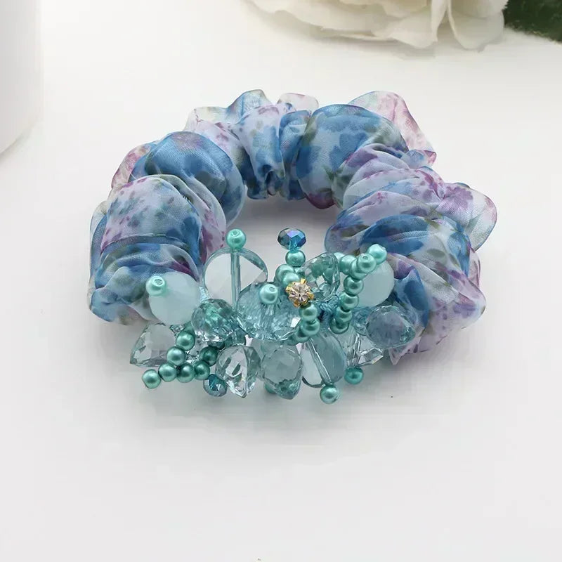 Chouchou Dentelle Nœud Fantaisie - Élastique Cheveux Femme Fille Haute... | MDN Store