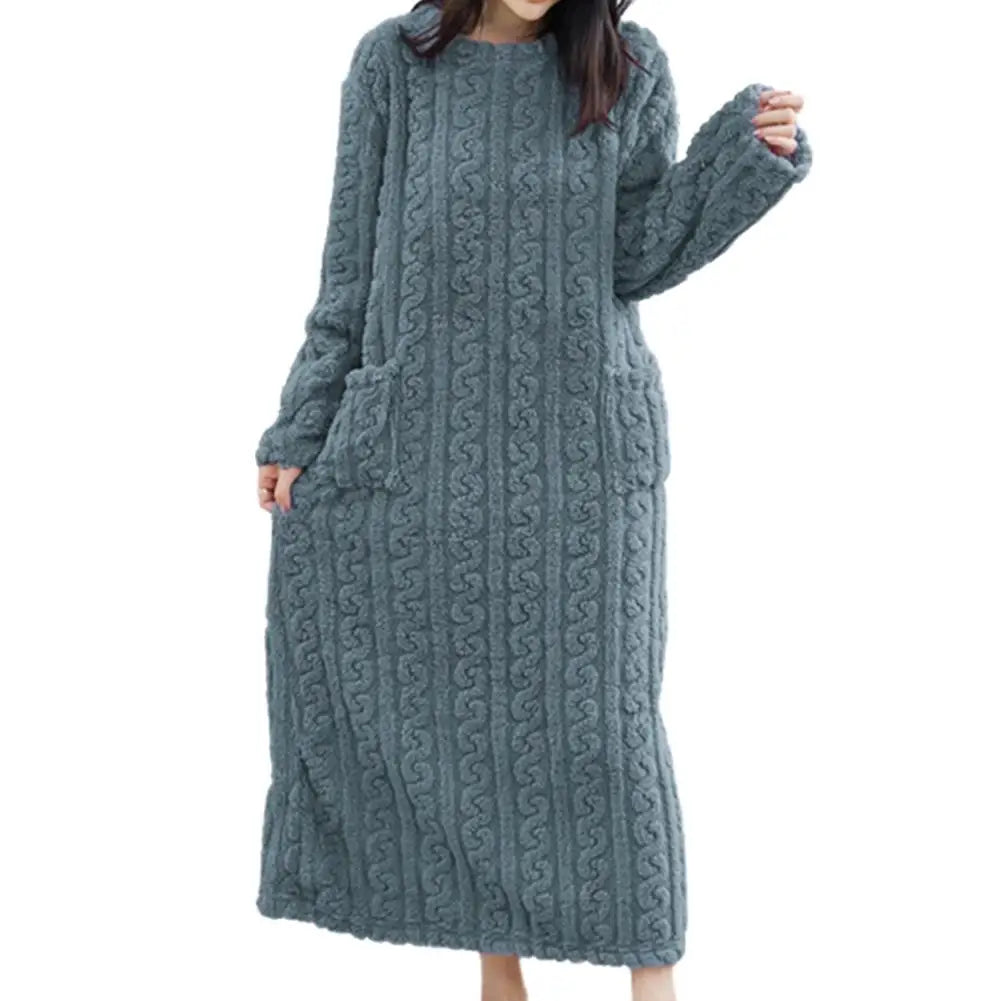 Chemise Nuit Flanelle Poches Hiver | MDN Store