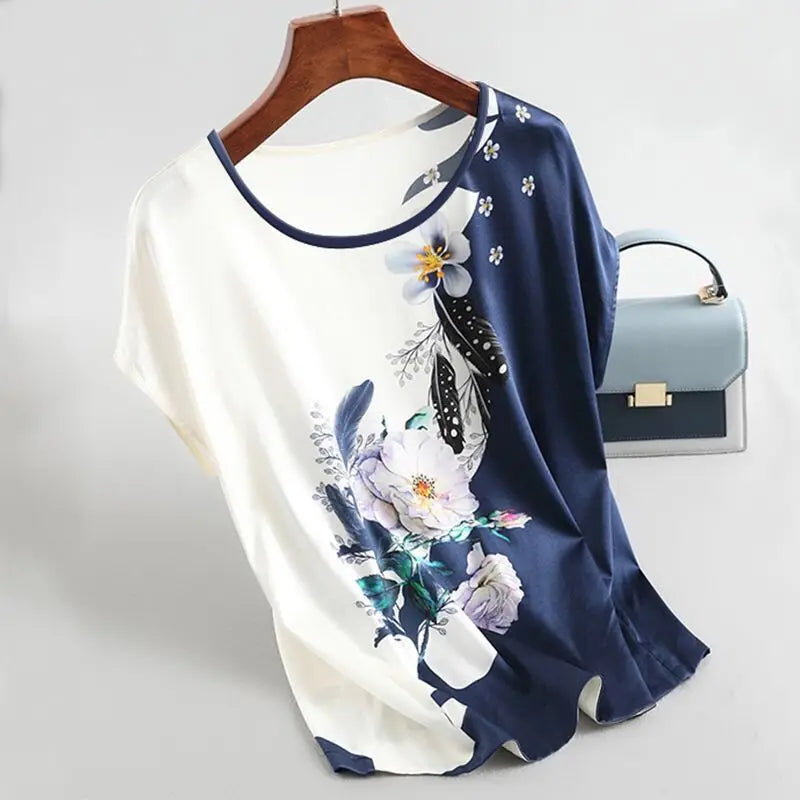 Blouse Fleurie Femme Manches Chauve-Souris Grande Taille | MDN Store 25