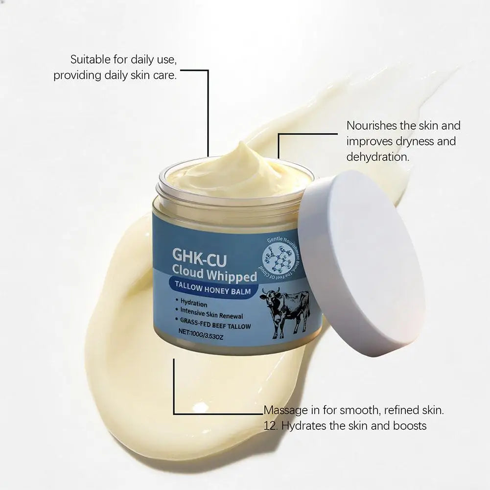 Baume Suif de Bœuf Miel GHK-CU Fouetté Hydratant Renouvellement Cutané 100g | MDN Store