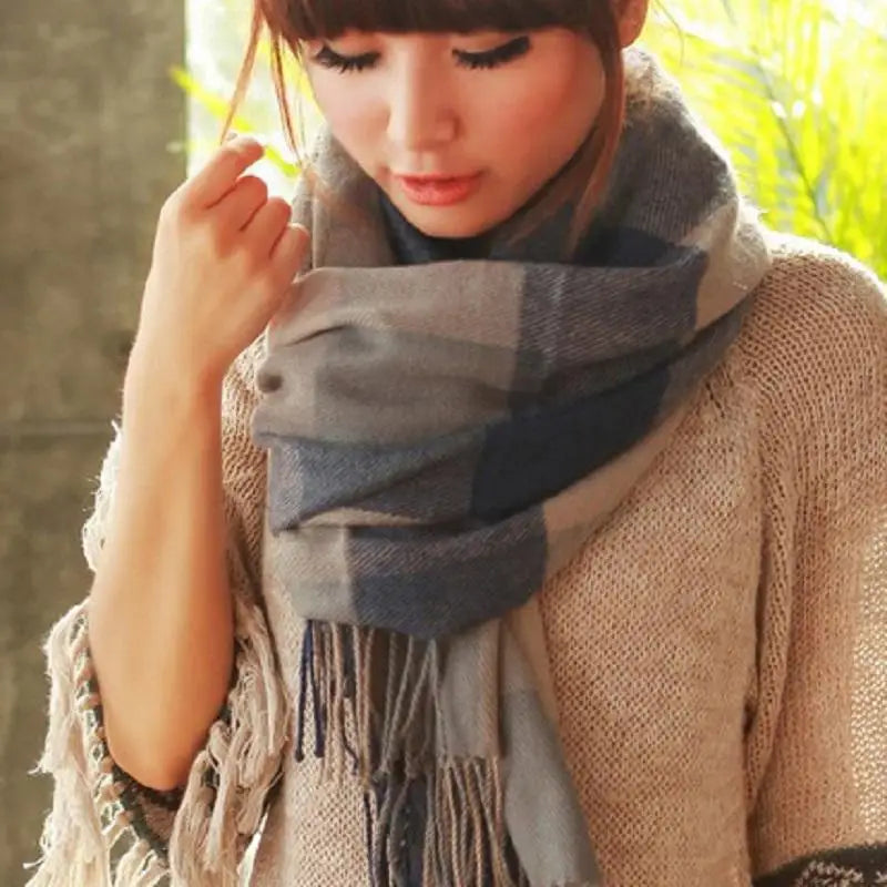 Écharpe femme à carreaux en polyester | MDN Store 25