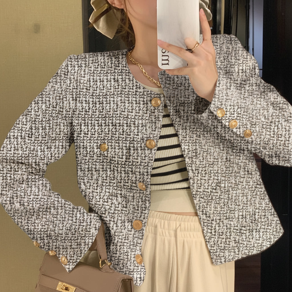 Veste Tweed Courte Élégante | MDN Store