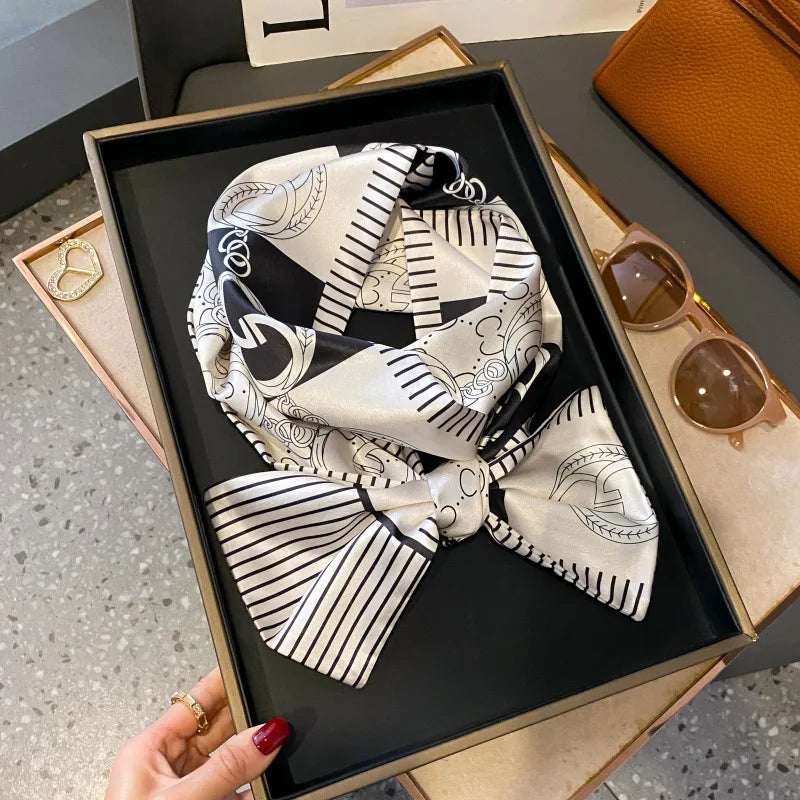 Foulard Soie Long Étroit Femme Cravate | MDN Store